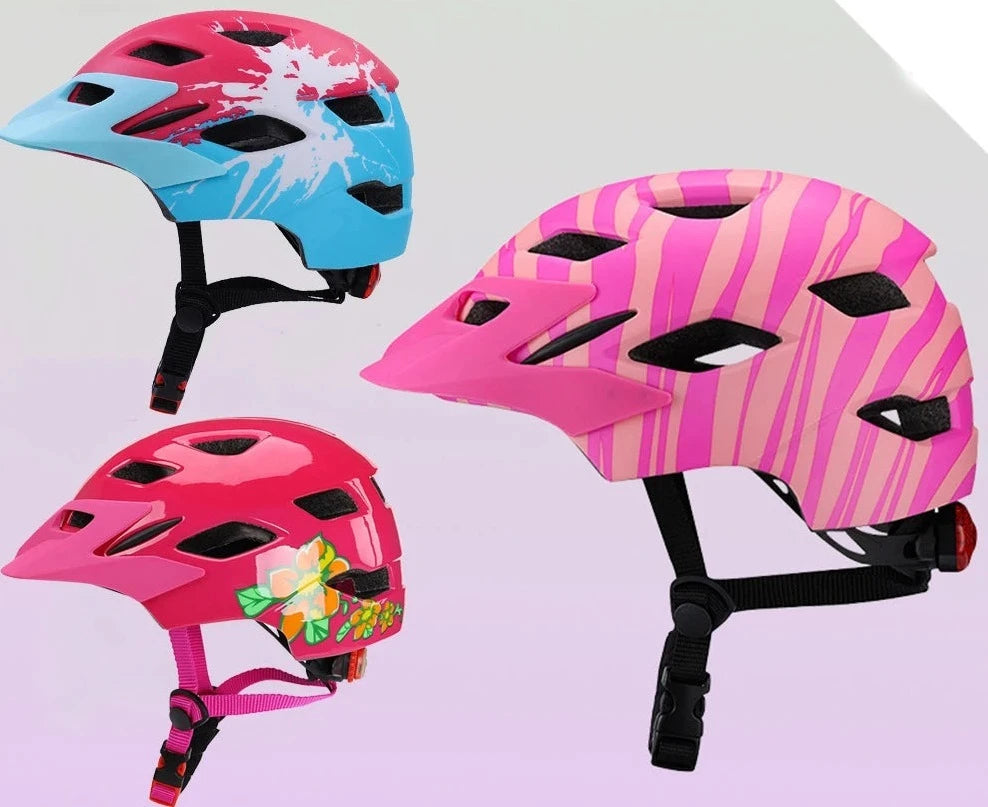 Casque de Vélo NAPLUD pour Enfants avec Feux Arrière - Sécurité et Style - Taille 48-56cm