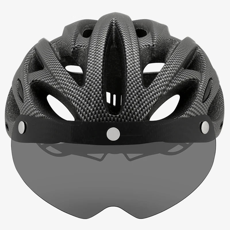 Cairebull - Casque de vélo léger avec visière et LED pour hommes et femmes