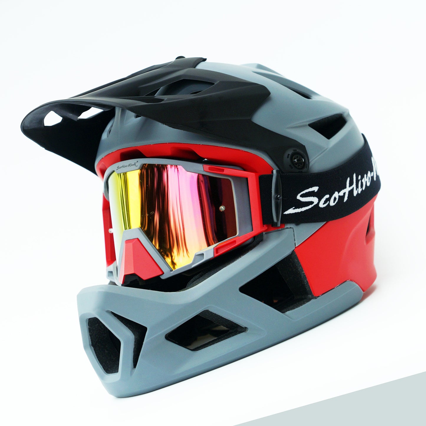 SCOHIRO-WORK - Casque de cyclisme intégral ultraléger pour adulte | Casque Integral Velo