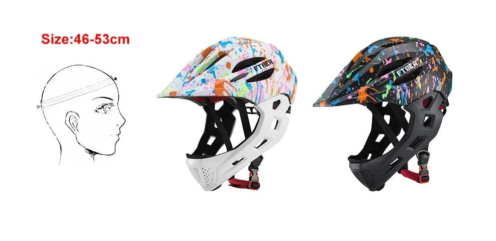 FTIIER - Casque intégral de sports de plein air pour enfants - Sécurité et Confort