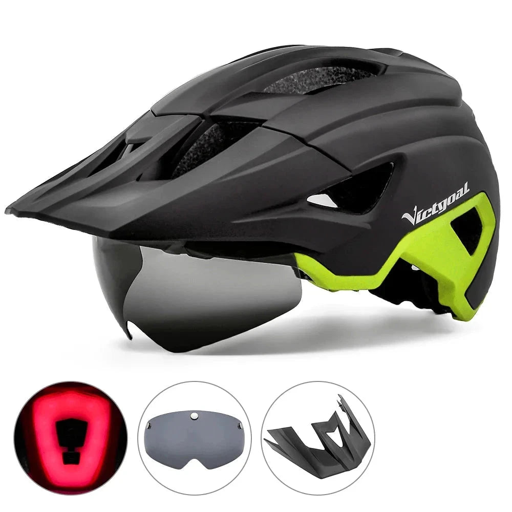 Achetez le VICTGOAL-Casque de vélo LED avec visière pare-soleil | Collection Casque Vélo Visiere