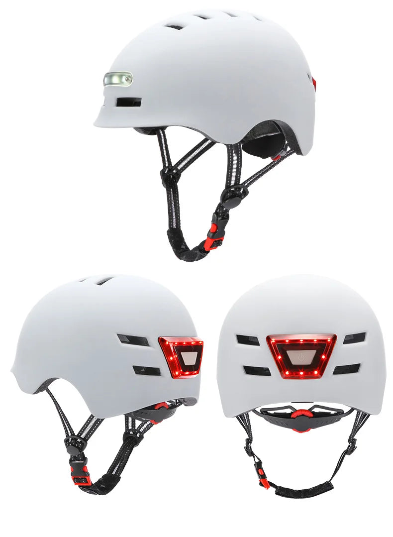 Casque de Vélo Intelligent avec Feu Arrière - Casque Velo Ville