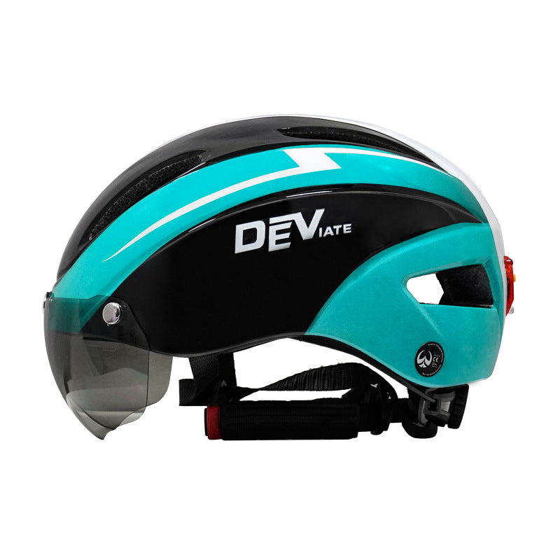 DEVIATE - Casque de vélo respirant avec lunettes - Sécurité et Confort pour Cyclistes